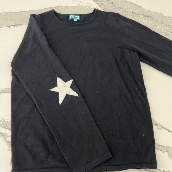 Black Sweater with White Star on Sleeves - Picture 2 of 4